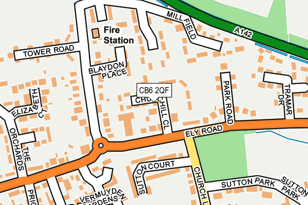 CB6 2QF map - OS OpenMap – Local (Ordnance Survey)