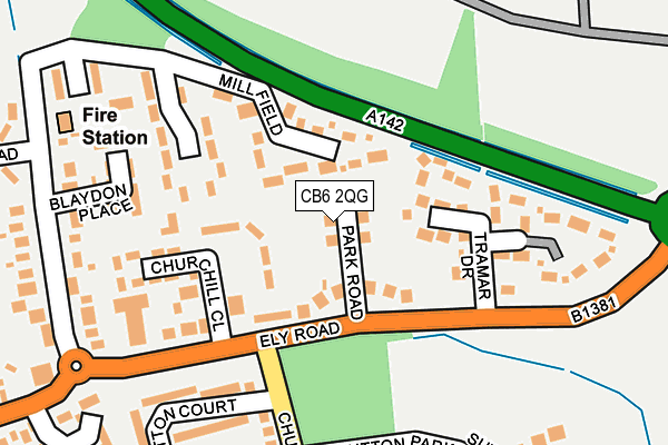 CB6 2QG map - OS OpenMap – Local (Ordnance Survey)