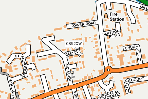 CB6 2QW map - OS OpenMap – Local (Ordnance Survey)