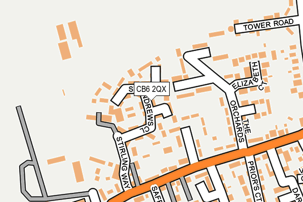 CB6 2QX map - OS OpenMap – Local (Ordnance Survey)