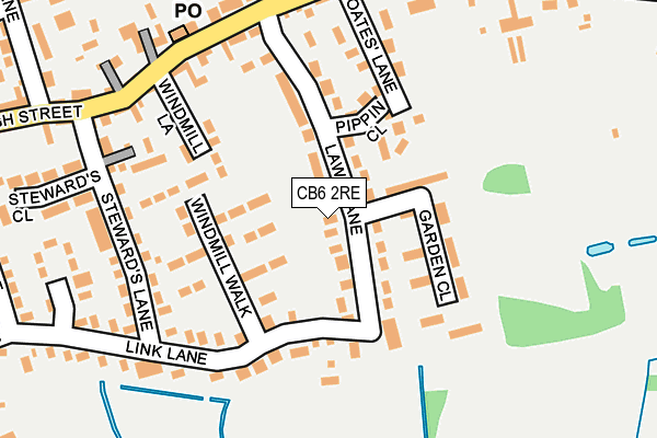 CB6 2RE map - OS OpenMap – Local (Ordnance Survey)