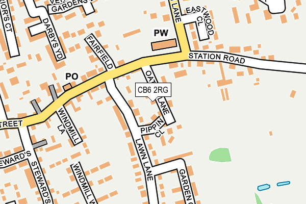 CB6 2RG map - OS OpenMap – Local (Ordnance Survey)