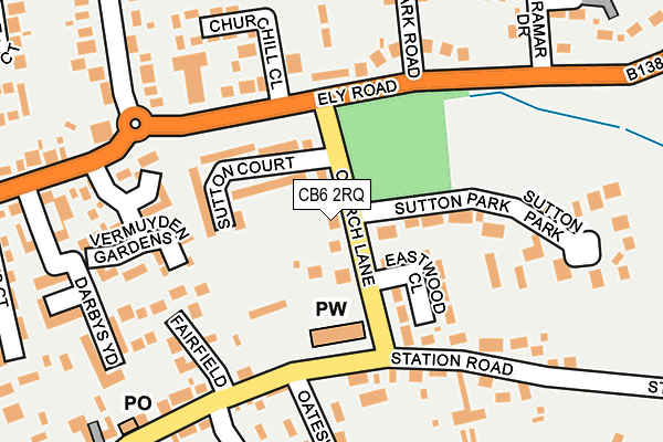 CB6 2RQ map - OS OpenMap – Local (Ordnance Survey)