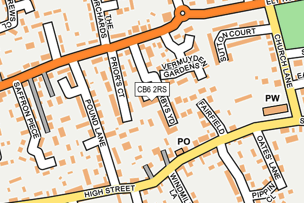 CB6 2RS map - OS OpenMap – Local (Ordnance Survey)
