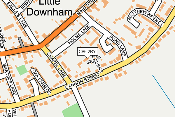 CB6 2RY map - OS OpenMap – Local (Ordnance Survey)