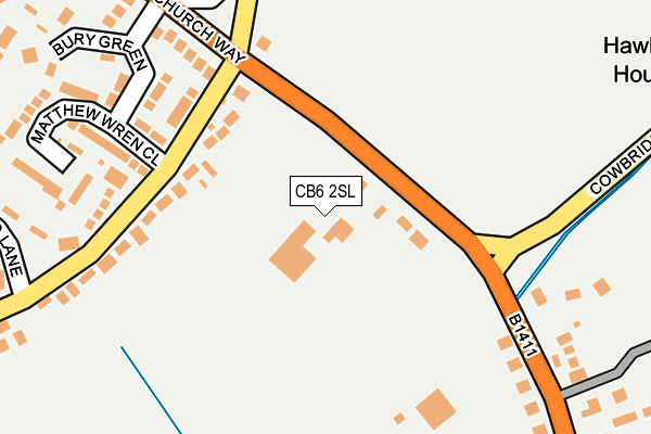 CB6 2SL map - OS OpenMap – Local (Ordnance Survey)