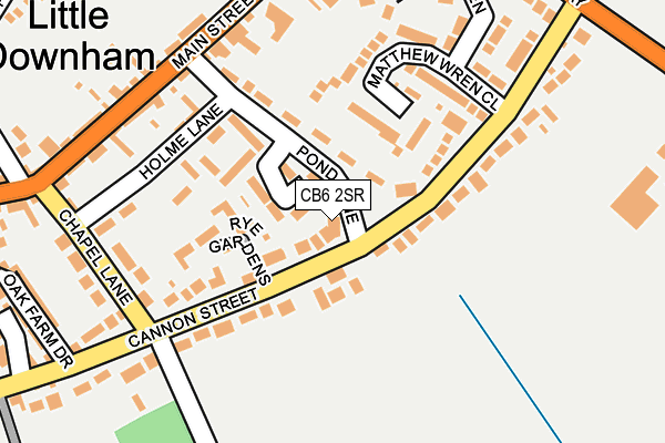 CB6 2SR map - OS OpenMap – Local (Ordnance Survey)