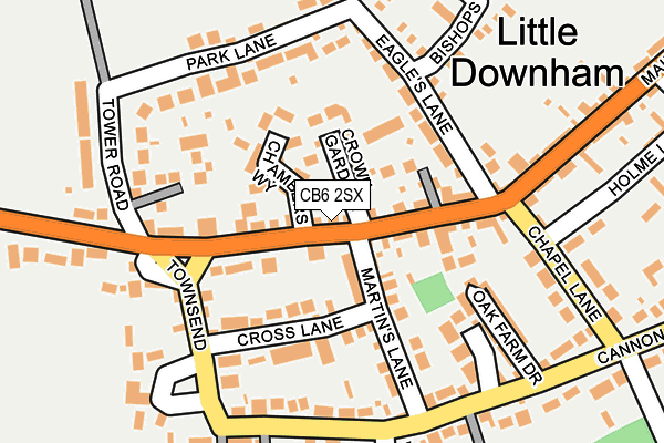 Map of COSTCUTTER LITTLE DOWNHAM LTD at local scale
