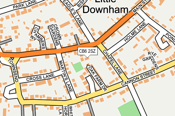 CB6 2SZ map - OS OpenMap – Local (Ordnance Survey)
