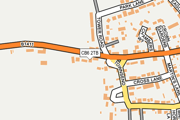 CB6 2TB map - OS OpenMap – Local (Ordnance Survey)
