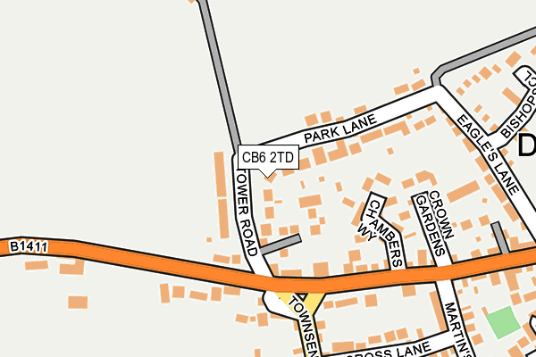 CB6 2TD map - OS OpenMap – Local (Ordnance Survey)