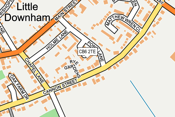 CB6 2TE map - OS OpenMap – Local (Ordnance Survey)