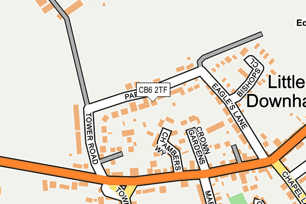 CB6 2TF map - OS OpenMap – Local (Ordnance Survey)