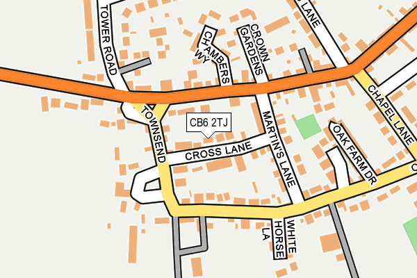 CB6 2TJ map - OS OpenMap – Local (Ordnance Survey)