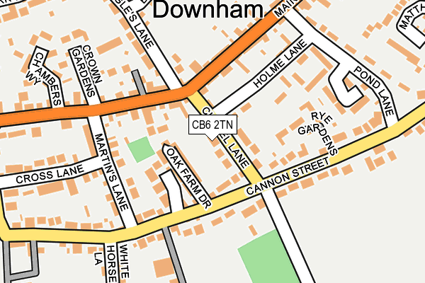 CB6 2TN map - OS OpenMap – Local (Ordnance Survey)