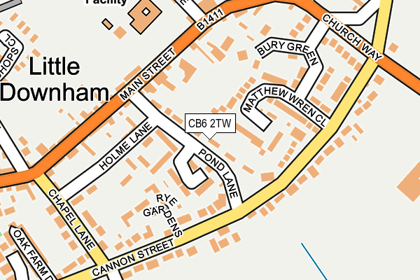 CB6 2TW map - OS OpenMap – Local (Ordnance Survey)