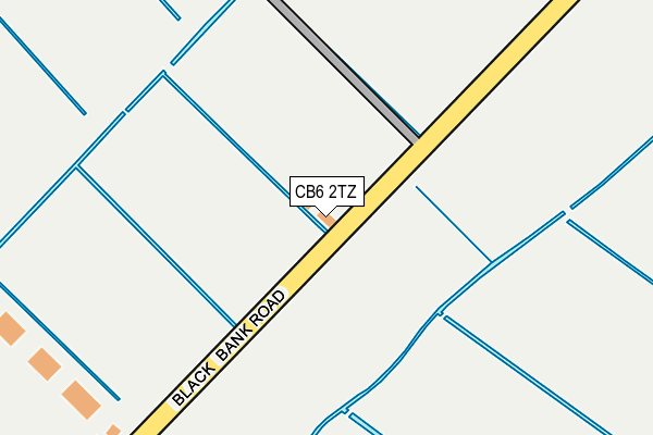 CB6 2TZ map - OS OpenMap – Local (Ordnance Survey)