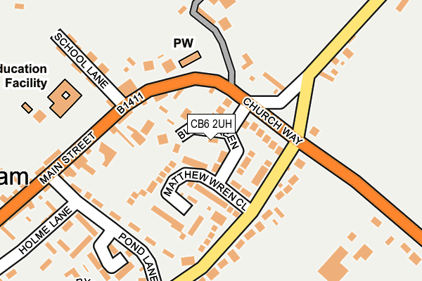CB6 2UH map - OS OpenMap – Local (Ordnance Survey)