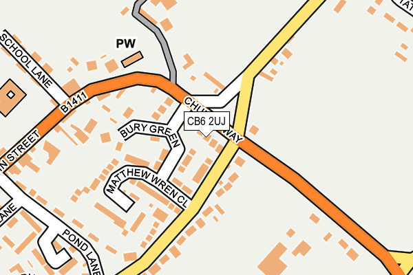 CB6 2UJ map - OS OpenMap – Local (Ordnance Survey)