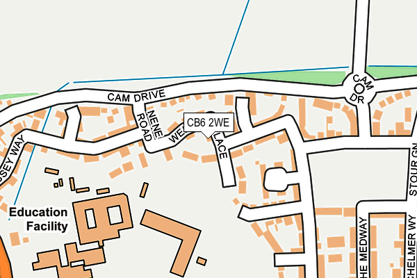CB6 2WE map - OS OpenMap – Local (Ordnance Survey)