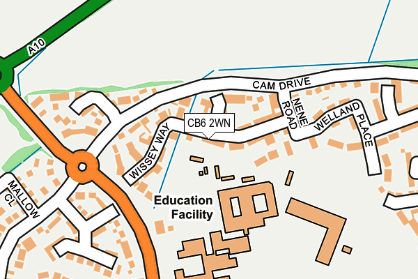 CB6 2WN map - OS OpenMap – Local (Ordnance Survey)