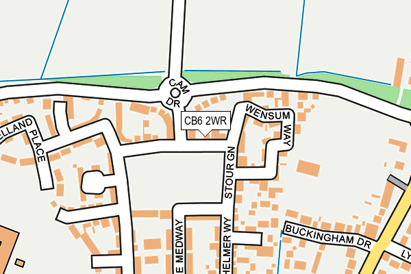 CB6 2WR map - OS OpenMap – Local (Ordnance Survey)