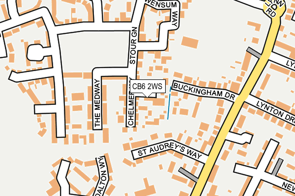 CB6 2WS map - OS OpenMap – Local (Ordnance Survey)
