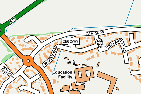 CB6 2WW map - OS OpenMap – Local (Ordnance Survey)
