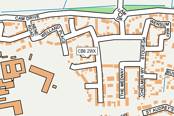 CB6 2WX map - OS OpenMap – Local (Ordnance Survey)