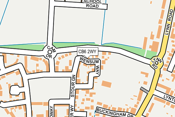 CB6 2WY map - OS OpenMap – Local (Ordnance Survey)