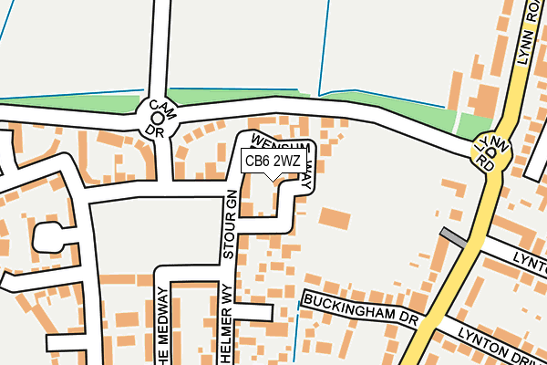 CB6 2WZ map - OS OpenMap – Local (Ordnance Survey)