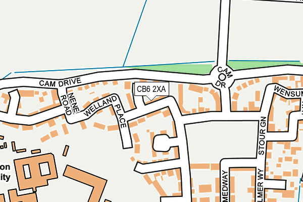 CB6 2XA map - OS OpenMap – Local (Ordnance Survey)