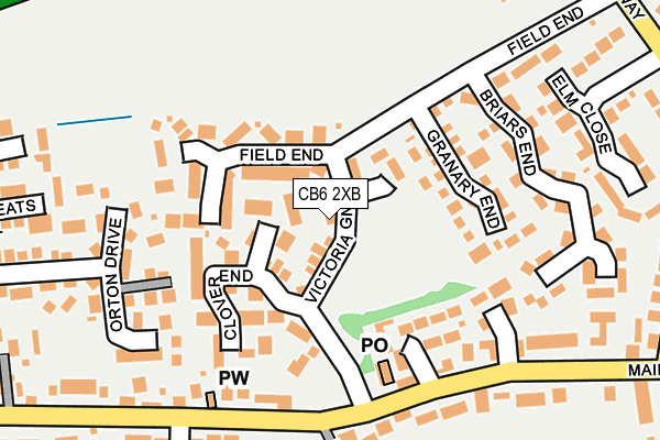 CB6 2XB map - OS OpenMap – Local (Ordnance Survey)