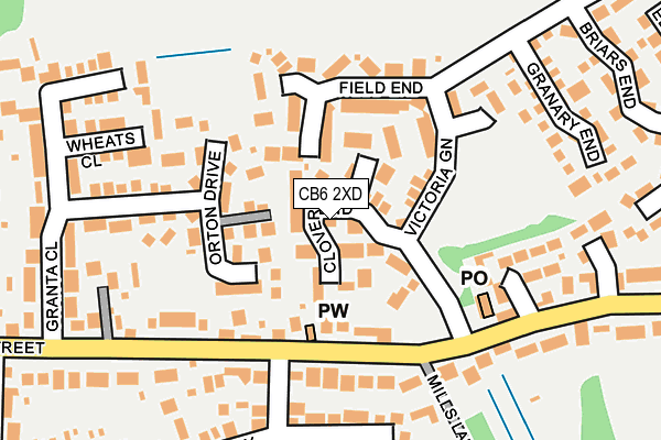 CB6 2XD map - OS OpenMap – Local (Ordnance Survey)