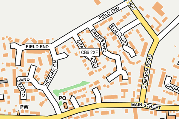 CB6 2XF map - OS OpenMap – Local (Ordnance Survey)