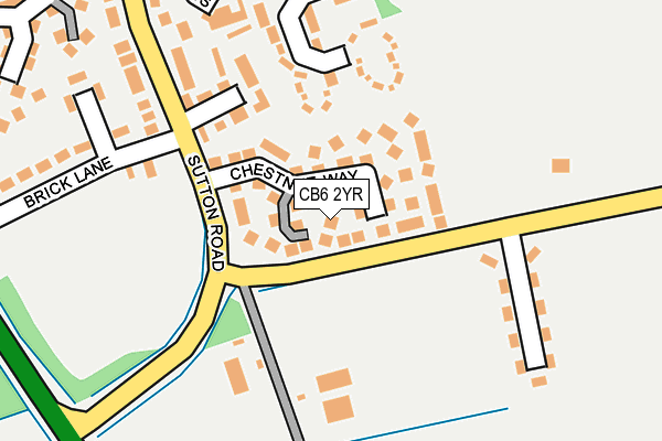 CB6 2YR map - OS OpenMap – Local (Ordnance Survey)