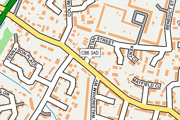 CB6 3AD map - OS OpenMap – Local (Ordnance Survey)