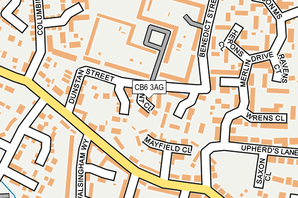 CB6 3AG map - OS OpenMap – Local (Ordnance Survey)