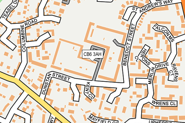 CB6 3AH map - OS OpenMap – Local (Ordnance Survey)