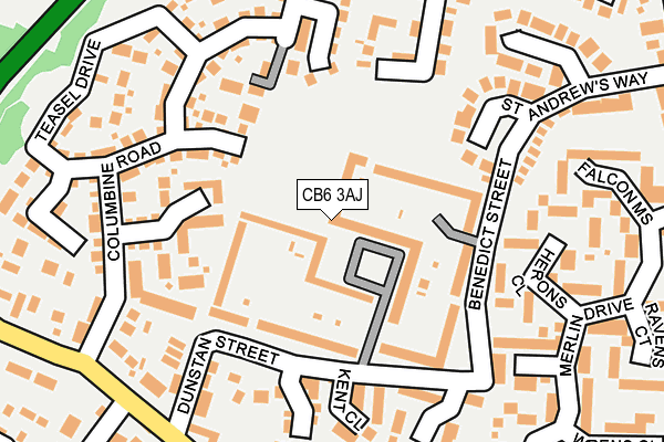 CB6 3AJ map - OS OpenMap – Local (Ordnance Survey)