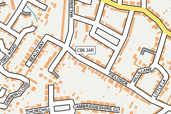 CB6 3AR map - OS OpenMap – Local (Ordnance Survey)