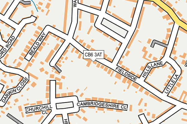 CB6 3AT map - OS OpenMap – Local (Ordnance Survey)