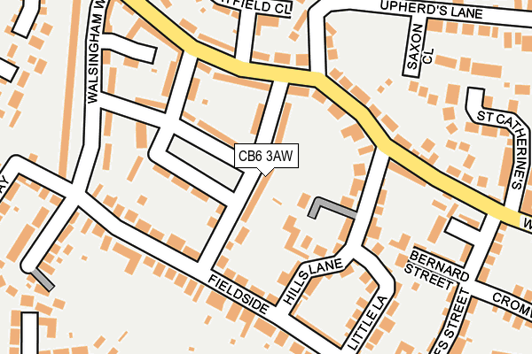 CB6 3AW map - OS OpenMap – Local (Ordnance Survey)