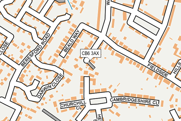 CB6 3AX map - OS OpenMap – Local (Ordnance Survey)