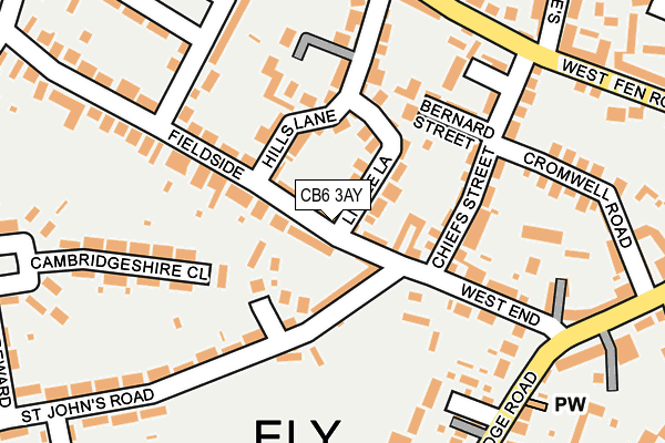 CB6 3AY map - OS OpenMap – Local (Ordnance Survey)