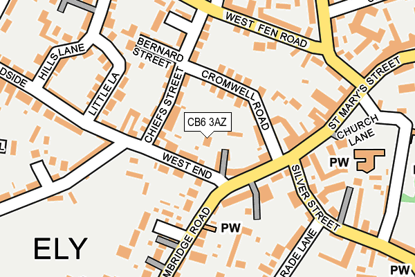 CB6 3AZ map - OS OpenMap – Local (Ordnance Survey)