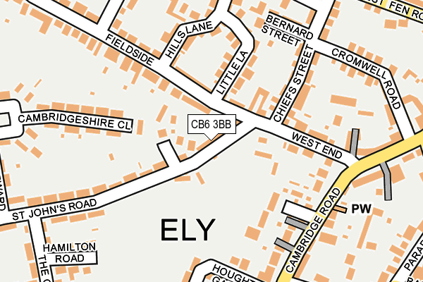 CB6 3BB map - OS OpenMap – Local (Ordnance Survey)