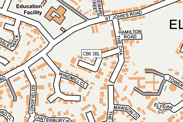 CB6 3BL map - OS OpenMap – Local (Ordnance Survey)