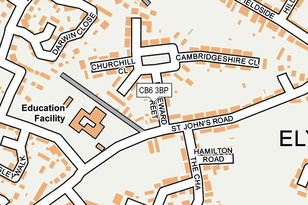 CB6 3BP map - OS OpenMap – Local (Ordnance Survey)