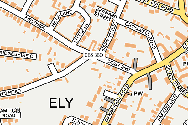 CB6 3BQ map - OS OpenMap – Local (Ordnance Survey)